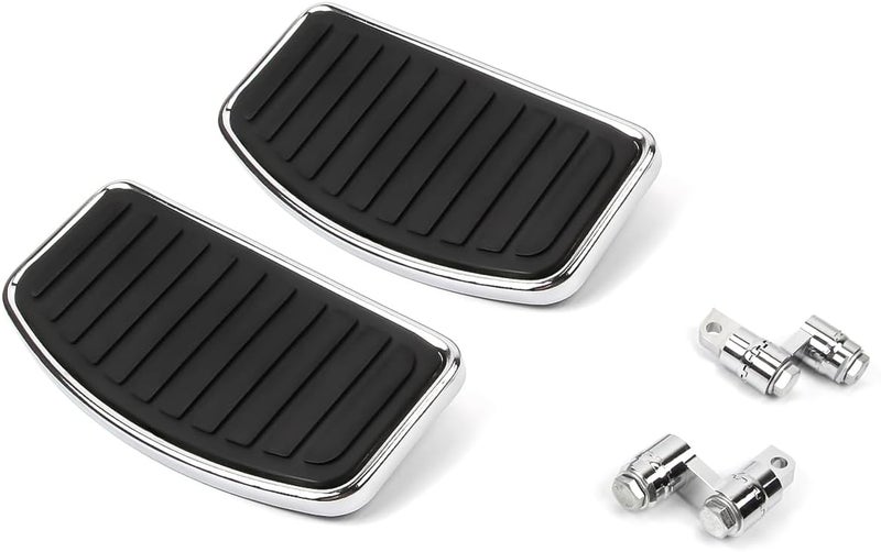 FIASRAC Driver Floorboards Front Floorboard Foot Peg Pedals Compatible with Harley Sportster1200 883 Wide Glide Low Rider(Adjustable) (Stripe) - Image 2